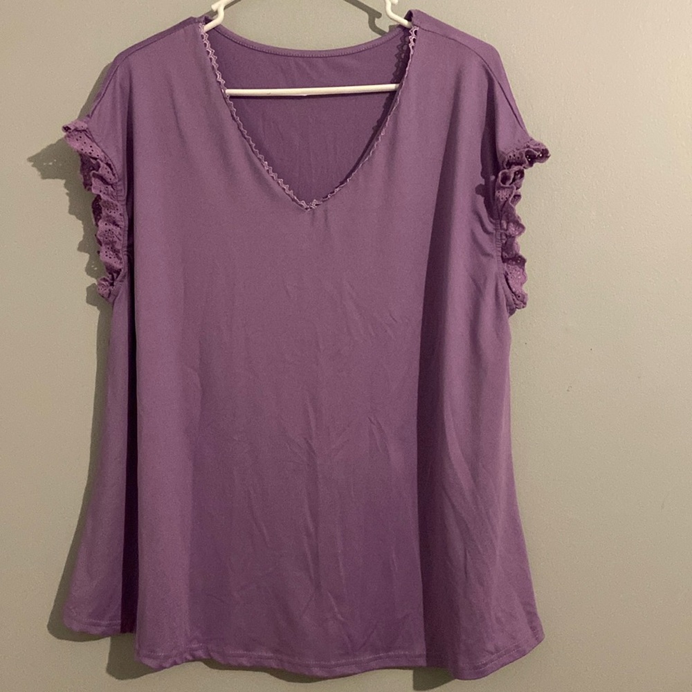 Solid purple top
